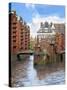 Waterfront Warehouses and Lofts in the Speicherstadt Warehouse District of Hamburg, Germany,-Miva Stock-Stretched Canvas