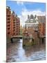 Waterfront Warehouses and Lofts in the Speicherstadt Warehouse District of Hamburg, Germany,-Miva Stock-Mounted Photographic Print