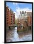 Waterfront Warehouses and Lofts in the Speicherstadt Warehouse District of Hamburg, Germany,-Miva Stock-Framed Photographic Print