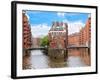 Waterfront Warehouses in the Speicherstadt Warehouse District of Hamburg, Germany-Miva Stock-Framed Photographic Print