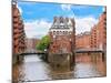 Waterfront Warehouses in the Speicherstadt Warehouse District of Hamburg, Germany-Miva Stock-Mounted Photographic Print