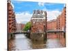 Waterfront Warehouses in the Speicherstadt Warehouse District of Hamburg, Germany-Miva Stock-Stretched Canvas