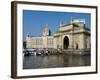 Waterfront with Taj Mahal Palace and Tower Hotel and Gateway of India, Mumbai (Bombay), India-Stuart Black-Framed Photographic Print