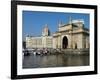 Waterfront with Taj Mahal Palace and Tower Hotel and Gateway of India, Mumbai (Bombay), India-Stuart Black-Framed Photographic Print