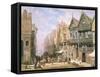 Watergate Street, Looking Towards Eastgate, Chester, c.1870-Louise J. Rayner-Framed Stretched Canvas