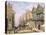 Watergate Street, Looking Towards Eastgate, Chester, c.1870-Louise J. Rayner-Stretched Canvas