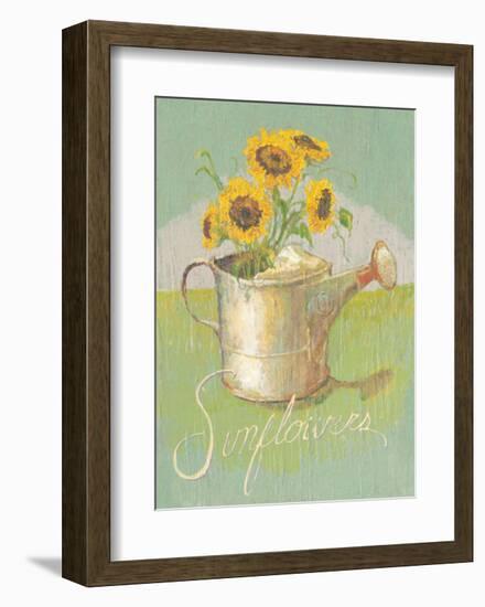 Watering Can with Sunflowers-Thomas LaDuke-Framed Art Print