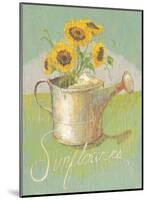 Watering Can with Sunflowers-Thomas LaDuke-Mounted Art Print