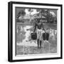 Watering Cans Used for Street Sprinkling, Burma, 1908-null-Framed Photographic Print