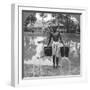 Watering Cans Used for Street Sprinkling, Burma, 1908-null-Framed Photographic Print