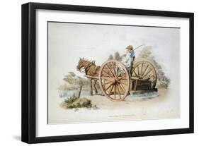 Watering Cart for Keeping Down Dust on Roads, 1808-William Henry Pyne-Framed Giclee Print