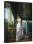 Watering Flowers-Auguste Toulmouche-Stretched Canvas