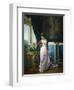 Watering Flowers-Auguste Toulmouche-Framed Giclee Print