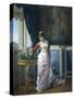 Watering Flowers-Auguste Toulmouche-Stretched Canvas