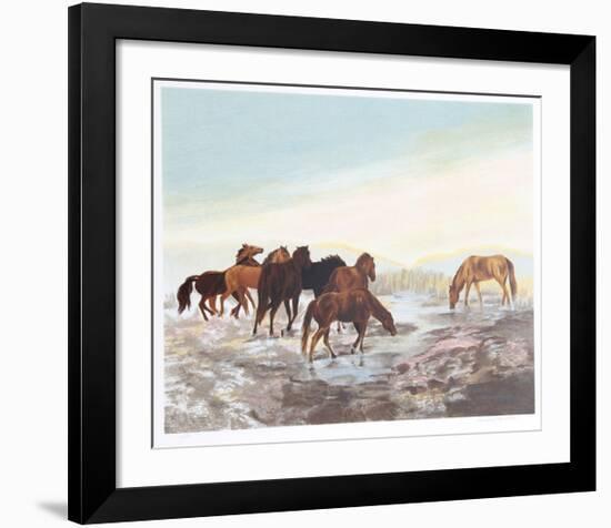 Watering Hole-Gwendolyn Branstetter-Framed Limited Edition