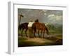 Watering Horses, 1852 (Oil on Canvas)-Junius Brutus Stearns-Framed Giclee Print