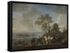 Watering Horses at a River-Philips Wouwerman-Framed Stretched Canvas