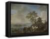 Watering Horses at a River-Philips Wouwerman-Framed Stretched Canvas