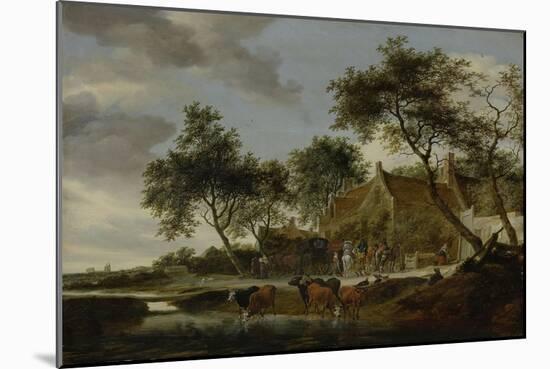 Watering Place-Salomon van Ruysdael-Mounted Art Print