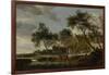 Watering Place-Salomon van Ruysdael-Framed Art Print