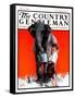 "Watering the Elephant," Country Gentleman Cover, July 14, 1923-F. Lowenheim-Framed Stretched Canvas