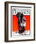 "Watering the Elephant," Country Gentleman Cover, July 14, 1923-F. Lowenheim-Framed Giclee Print