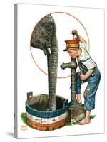 "Watering the Elephant,"July 16, 1927-Alan Foster-Stretched Canvas