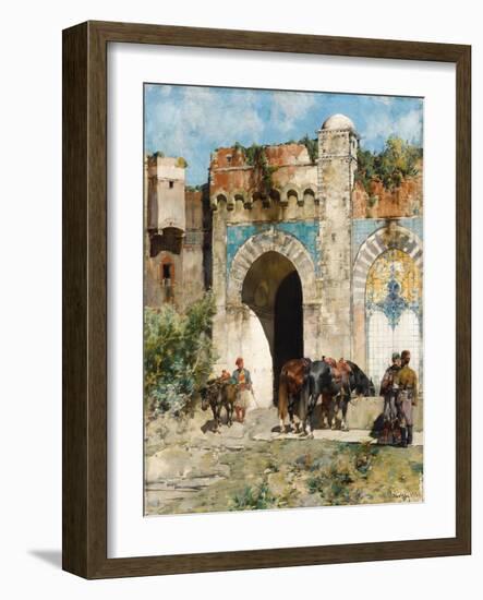 Watering the Horses, 1880-Alberto Pasini-Framed Giclee Print