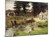 Watering the Horses in the Village Stream, 1931 (Oil on Canvas)-Stanhope Alexander Forbes-Mounted Giclee Print