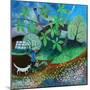 watering the seedlings,2020,(acrylics on paper)-Lisa Graa Jensen-Mounted Giclee Print