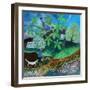 watering the seedlings,2020,(acrylics on paper)-Lisa Graa Jensen-Framed Giclee Print