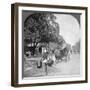 Watering the Streets of Rangoon, Burma, 1908-null-Framed Photographic Print