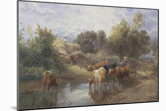 Watering Time-Myles Birket Foster-Mounted Giclee Print