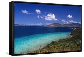 Waterlemon Bay Panorama St John Virgin Islands-George Oze-Framed Stretched Canvas