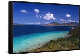Waterlemon Bay Panorama St John Virgin Islands-George Oze-Framed Stretched Canvas