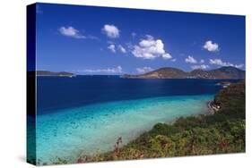 Waterlemon Bay Panorama St John Virgin Islands-George Oze-Stretched Canvas