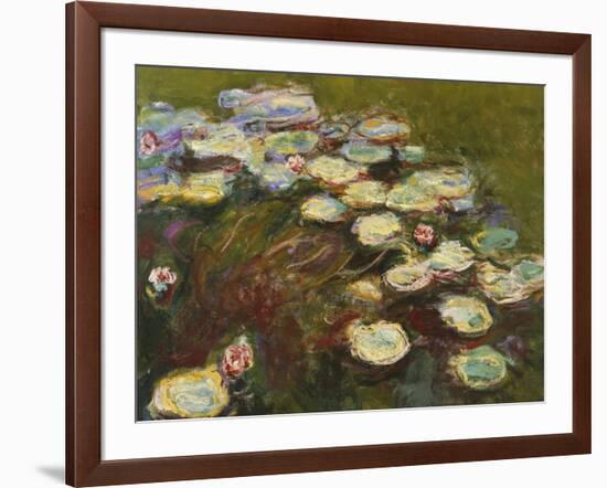 Waterlilies, 1914-17 (Detail)-Claude Monet-Framed Giclee Print