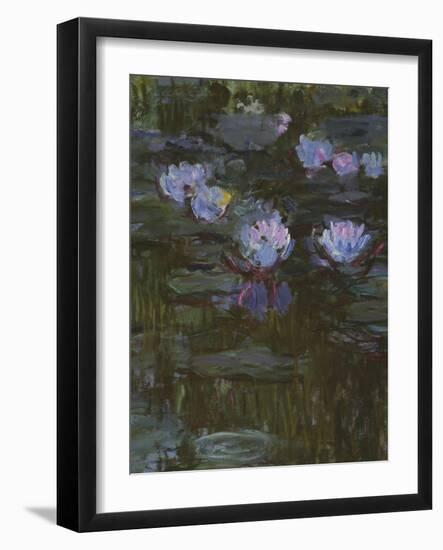 Waterlilies, 1914-17 (Detail)-Claude Monet-Framed Giclee Print