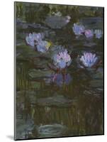 Waterlilies, 1914-17 (Detail)-Claude Monet-Mounted Giclee Print