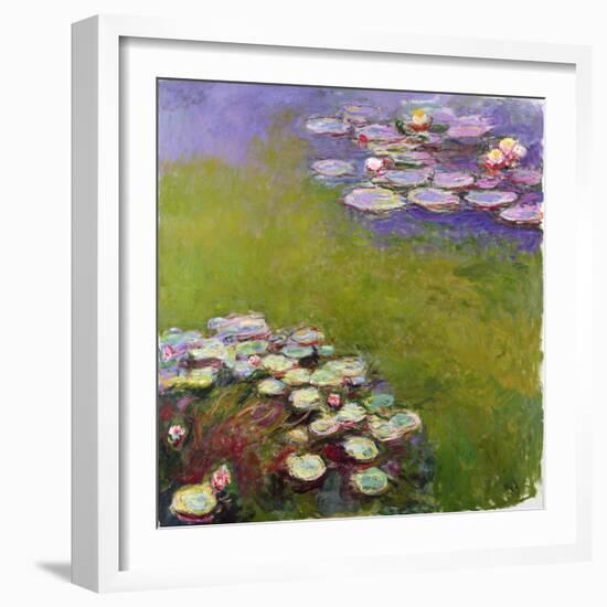 Waterlilies, 1914-17-Claude Monet-Framed Giclee Print