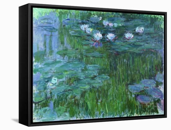 Waterlilies, 1914-17-Claude Monet-Framed Stretched Canvas