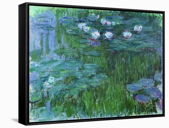 Waterlilies, 1914-17-Claude Monet-Framed Stretched Canvas