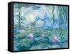 Waterlilies, 1916-19 (Detail)-Claude Monet-Framed Stretched Canvas