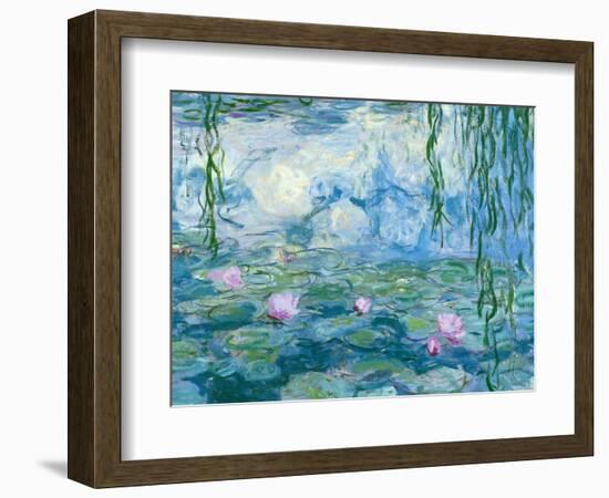 Waterlilies, 1916-19 (Detail)-Claude Monet-Framed Giclee Print