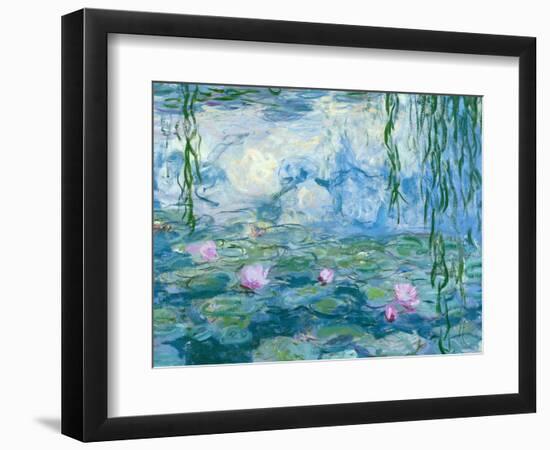 Waterlilies, 1916-19 (Detail)-Claude Monet-Framed Giclee Print