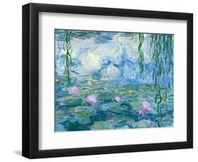 Waterlilies, 1916-19 (Detail)-Claude Monet-Framed Giclee Print