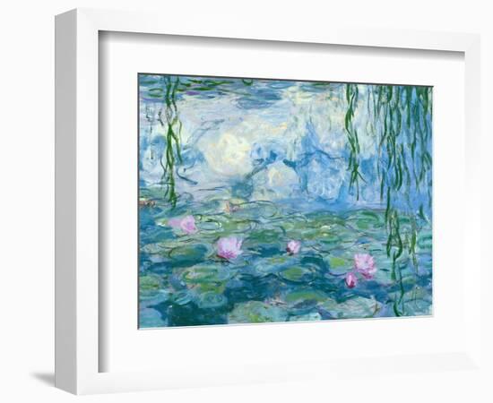 Waterlilies, 1916-19 (Detail)-Claude Monet-Framed Giclee Print