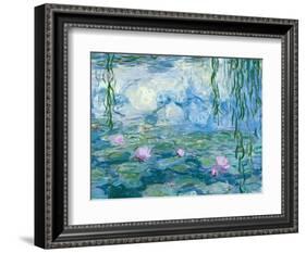 Waterlilies, 1916-19 (Detail)-Claude Monet-Framed Giclee Print