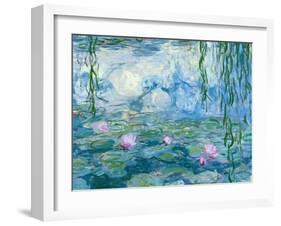 Waterlilies, 1916-19 (Detail)-Claude Monet-Framed Giclee Print