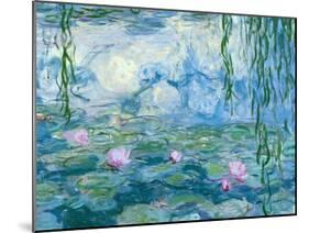 Waterlilies, 1916-19 (Detail)-Claude Monet-Mounted Giclee Print